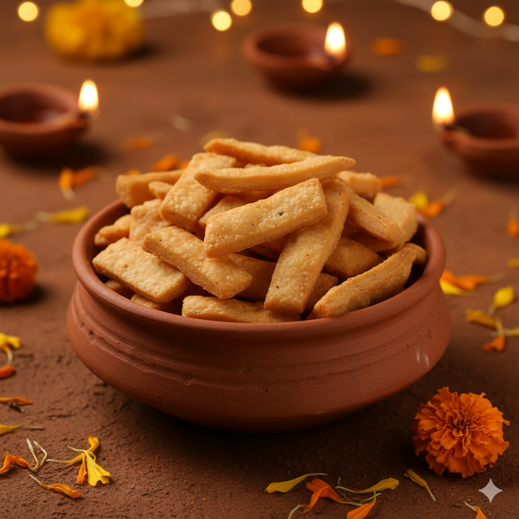 Namkeen Shakar Para - Homemade Indori Namkeen